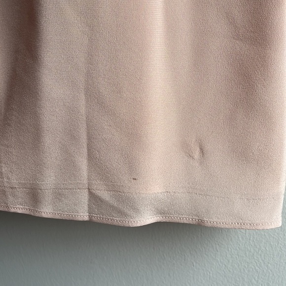 Lavender Brown 100% silk peach blush layered mini dress - Picture 4 of 8